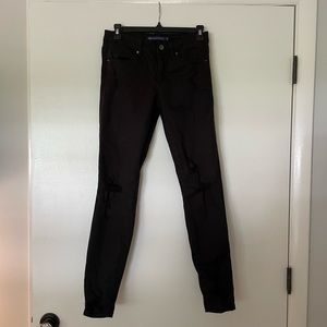 tractr BLU black stretch/ripped skinny jeans.  Size 27; great condition.